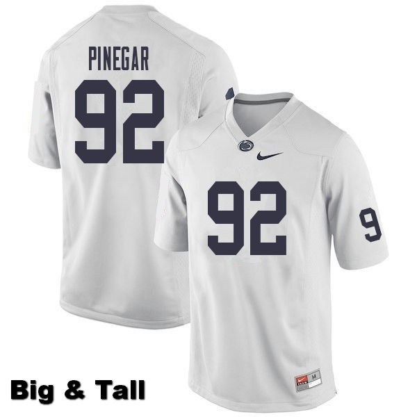NCAA Nike Men's Penn State Nittany Lions Jake Pinegar #92 College Football Authentic Big & Tall White Stitched Jersey DFN6598HH